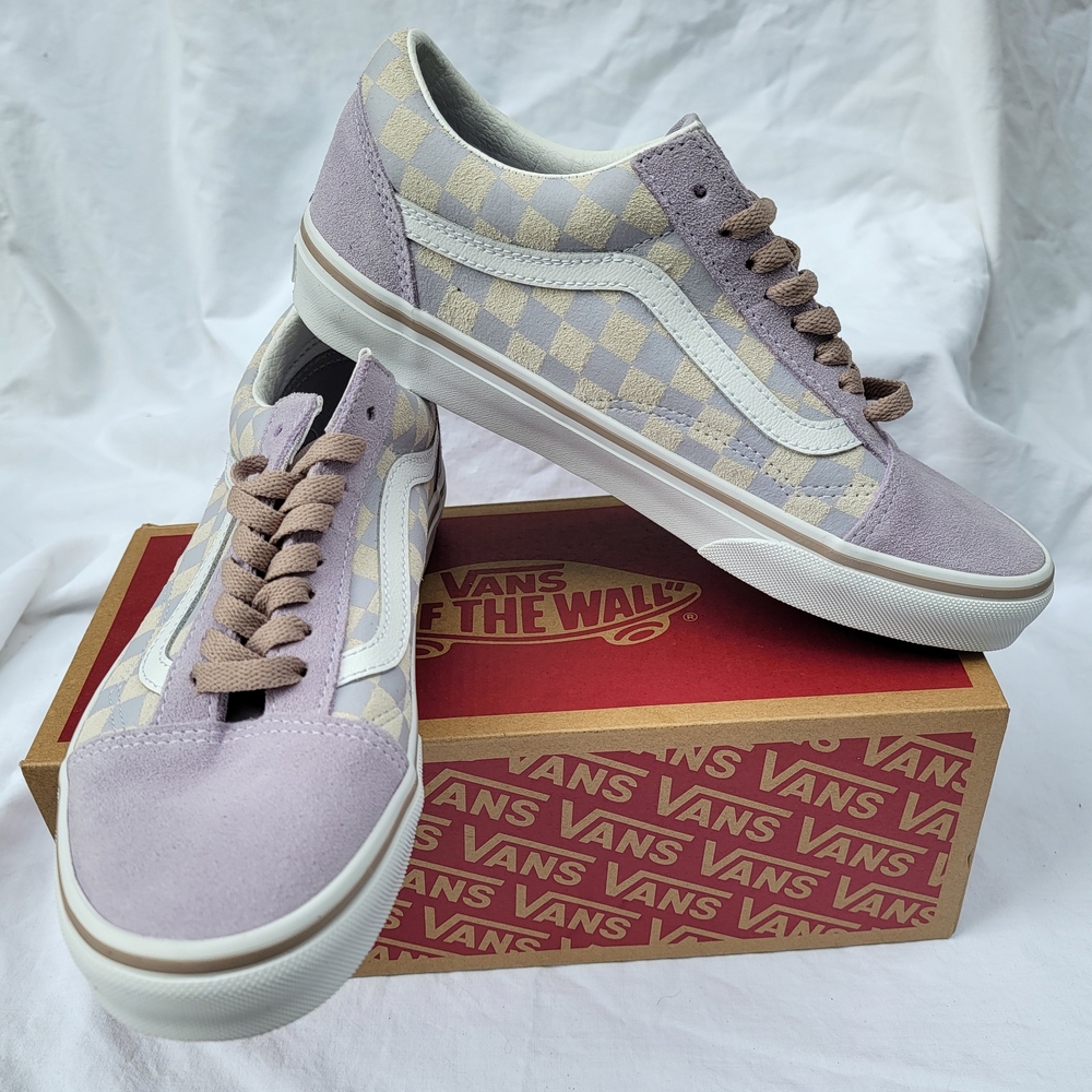 Vans Old Skool Checkerboard Evening Haze Lavender Women’s Sneakers Size 9